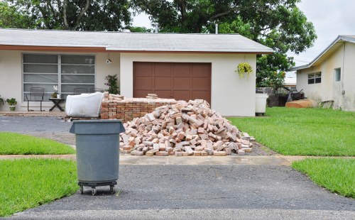 Wood chipping and composting operation in local transfer station